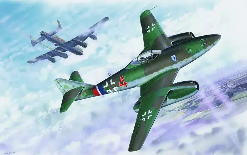 Olcsó Trumpeter Messerschmitt Me 262 A-1a repülőgép makett