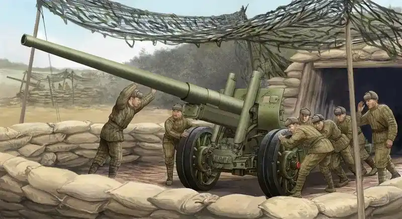 Trumpeter Soviet 122mm corps gun M1931/1937 vontatott löveg makett Nézd meg most