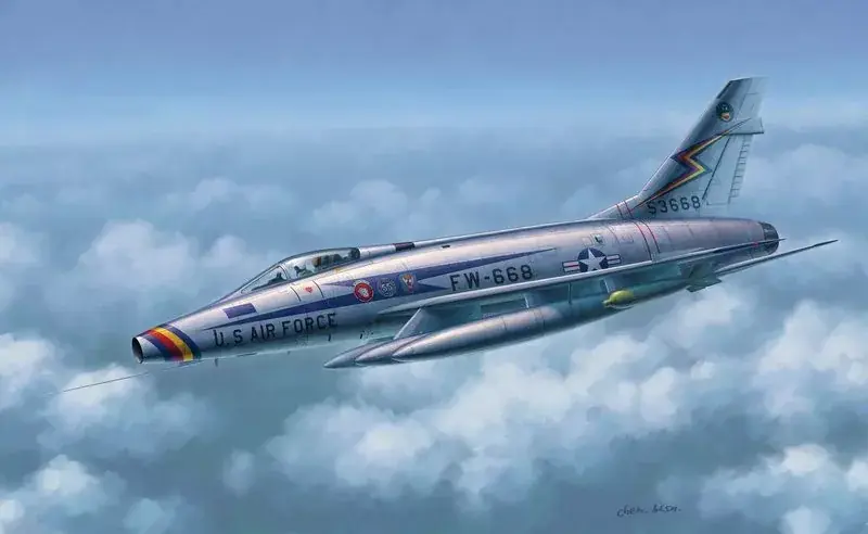 Kedvezmény Trumpeter F-100D Super Sabre 1 48 repülőgép makett