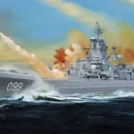 Utolsó esély Trumpeter Russian battle cruiser Pyotr Velikiy Ex-Yuki Andropov hajó makett