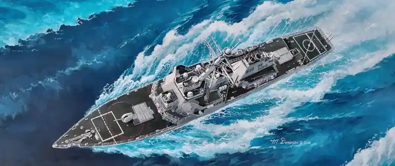 Prémium Trumpeter USS Hopper DDG-70 hajó makett