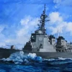 Újdonság Trumpeter JMSDF DDG-177 Atago destroyer hajó makett