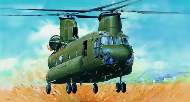 Csak ma Trumpeter CH-47D Chinook helikopter makett