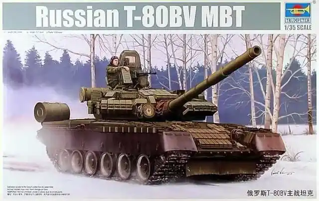 Árengedmény Trumpeter Russian T-80BV MBT harckocsi makett