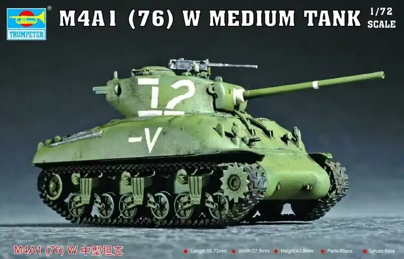 Trumpeter M4A1 (76) W Tank harckocsi makett Vásárlói kedvenc