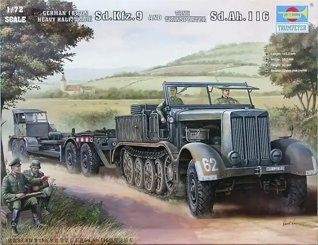 Trumpeter Sd.Kfz.9(18t)Half-Track katonai jármű makett Kihagyhatatlan ajánlat