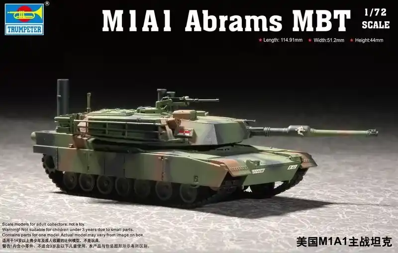 Trumpeter M1A1 Abrams MBT harckocsi makett Szuper ajánlat