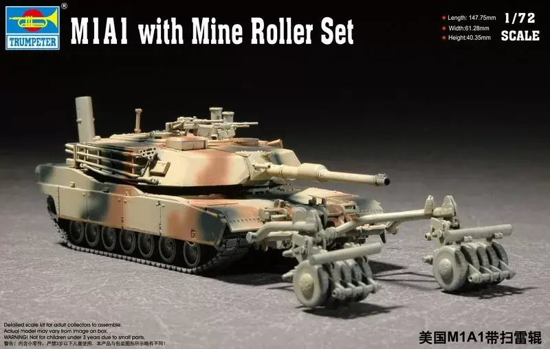 Outlet Trumpeter M1A1 with Mine Roller Set katonai jármű makett