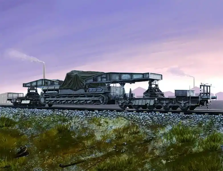Hobby Boss German Rail Transporter für Karl-Gerät makett Szezonális akció