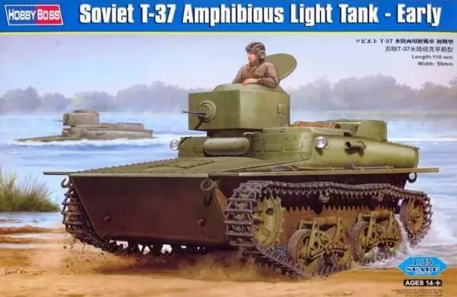 Gyors kiszállítás Hobby Boss Soviet T-37 Amphibious Light Tank-Early makett