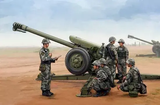 Trumpeter PLA PL96 122mm Howitzer vontatott tarack makett Különleges ajánlat
