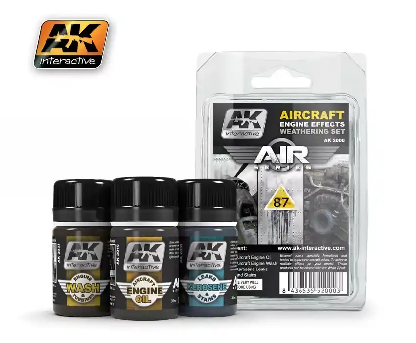 Azonnali szállítás AK Aircraft Engine Weathering Set