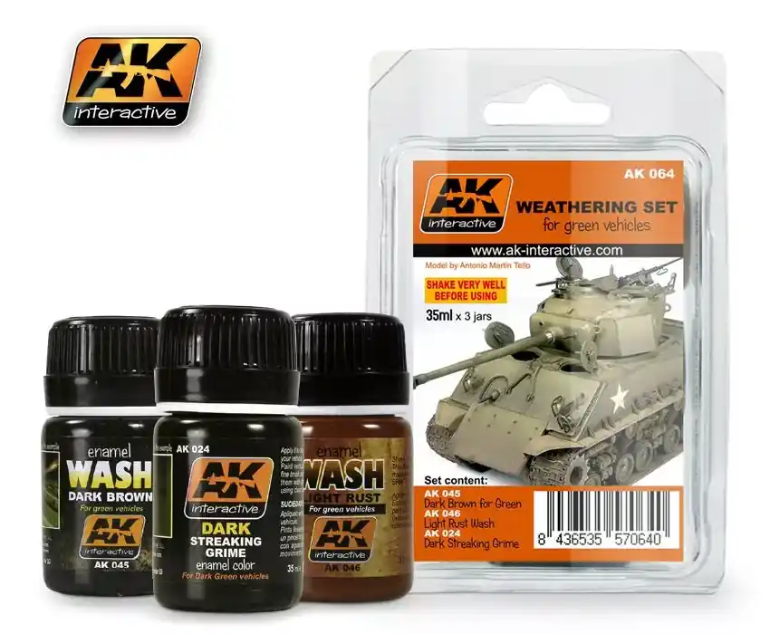 Outlet AK Weathering Green Vehicles Set