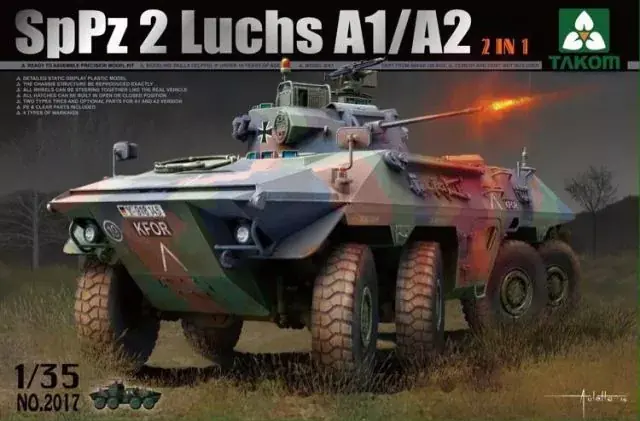 Takom Bundeswehr SpPz 2 Luchs A1/A2 2 in 1 makett Végkiárusítás