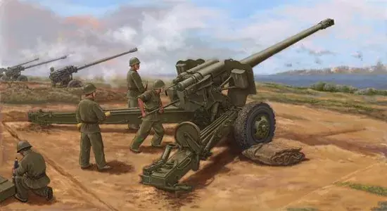 Trumpeter PLA Type 59 130mm towed Field Gun vontatott löveg makett Akciós ár
