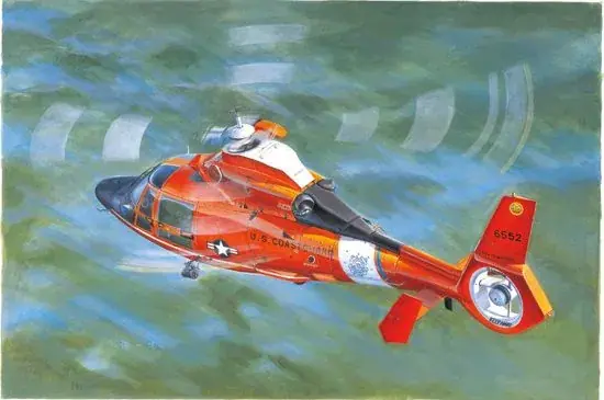 Trumpeter US Coast Guard HH-65C Dolphin Helicopter helikopter makett Olcsóbb