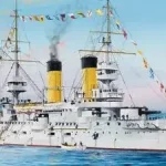 Árengedmény Trumpeter Russian Navy Tsesarevich Battleship 1904 hajó makett