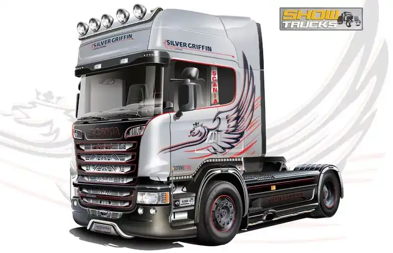 Italeri SCANIA R730 V8 STREAMLINE - SILVER GRIFFIN makett Szuper ajánlat