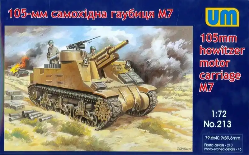 Árengedmény Unimodels M7 105mm howizter motor carriage makett