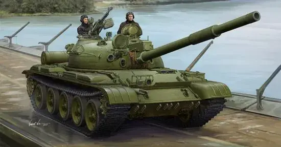 Gyors kiszállítás Trumpeter Russian T-62 Mod.1975 (Mod.1972+KTD2) katonai jármű makett