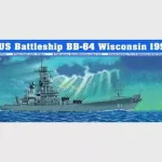 Végkiárusítás Trumpeter USS Wisconsin BB-64 1991 hajó makett