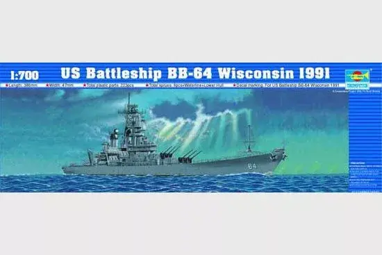 Végkiárusítás Trumpeter USS Wisconsin BB-64 1991 hajó makett