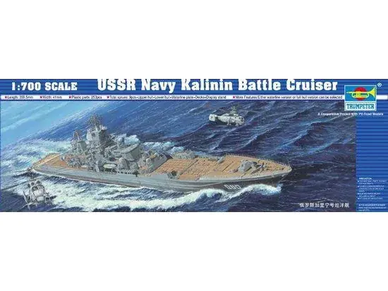 Trumpeter USSR Navy Kalinin Battle Cruiser cirkáló makett Szuper akció