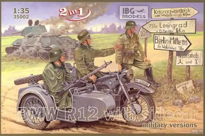 IBG BMW R12 with sidecar military versions makett Biztonságos vásárlás