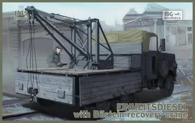 Olcsó IBG Einheitsdiesel with Bilstein recovery crane makett