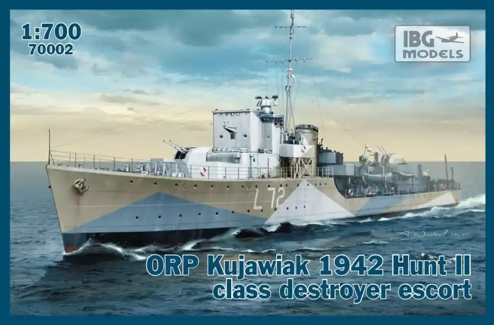 Utolsó esély IBG ORP Kujawiak 1942 Hunt II class destroyer escort makett