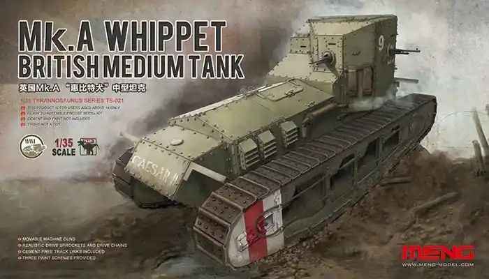 Népszerű Meng Model British Medium Tank Mk.A Whippet makett