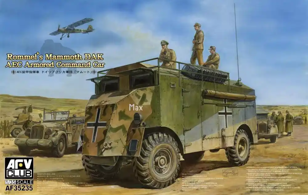 AFV Club AEC Armoured Commander Car of Rommel-Mam Mammoth (DAK) makett Csak ma
