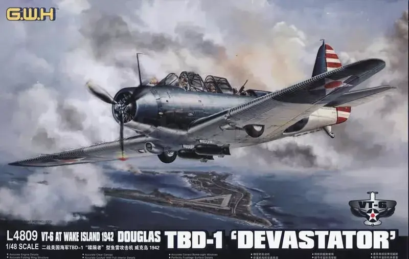 Azonnal elérhető Great Wall Hobby Douglas TBD-1 ‘Devastator‘ , VT-6 at Wake Island 1942 makett