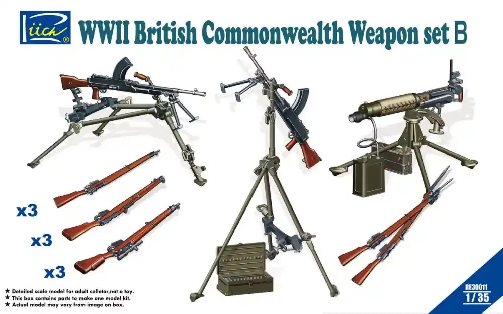 Riich Models WWII British Commonwealth Weapon Set B Alacsony ár
