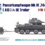 Bronco Pz.Kpfw.Mk.IV ,744(E) (A13 Cruiser) UE Trailer makett Biztonságos vásárlás