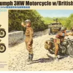 Bronco Triumph 3HW Motorcycle with MP Figure Se makett Exkluzív ajánlat