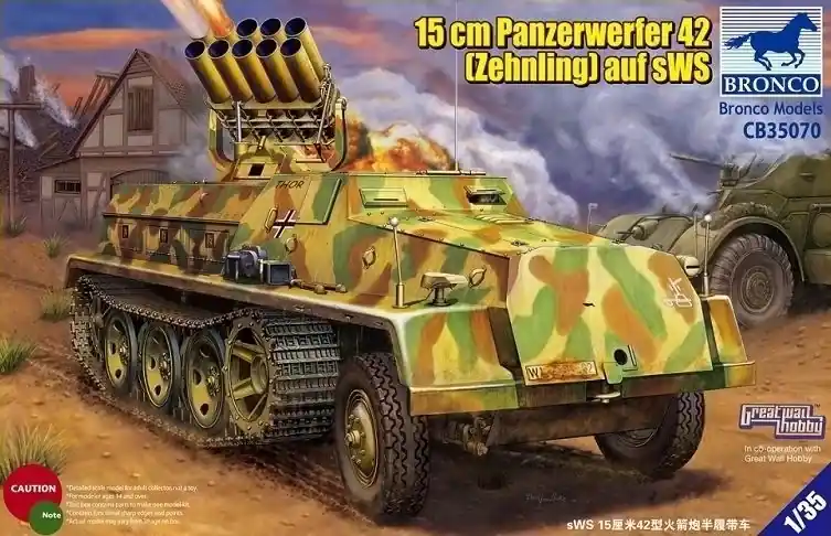 Bronco 15cm Panzerwerfer 42 (Zehnling) auf sWS makett Újdonság