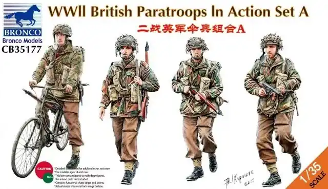 Bronco WWII British Paratroops in Action Set A Azonnali szállítás