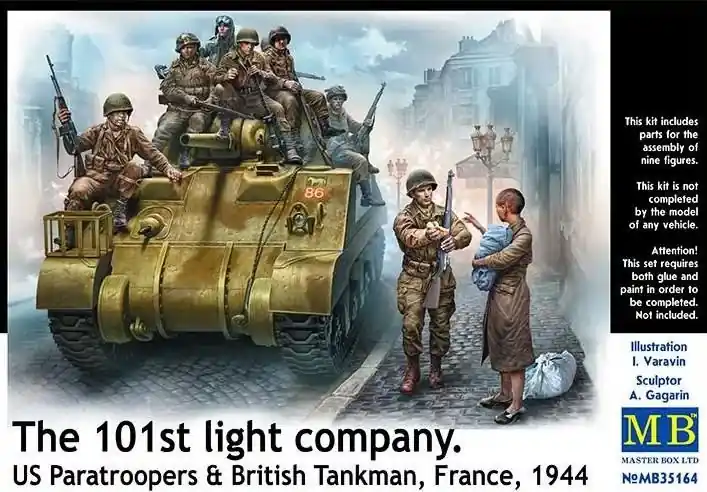Masterbox The 101st light company. US Paratroopers British Tankman Gyors kiszállítás