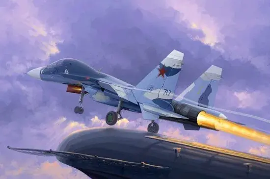 Népszerű Trumpeter Russian Su-33UB Flanker D vadászrepülőgép makett