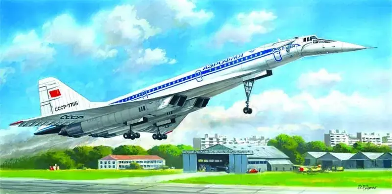 ICM Tupolev Tu-144D Soviet Supersonic Passenger Aircraft makett Akció