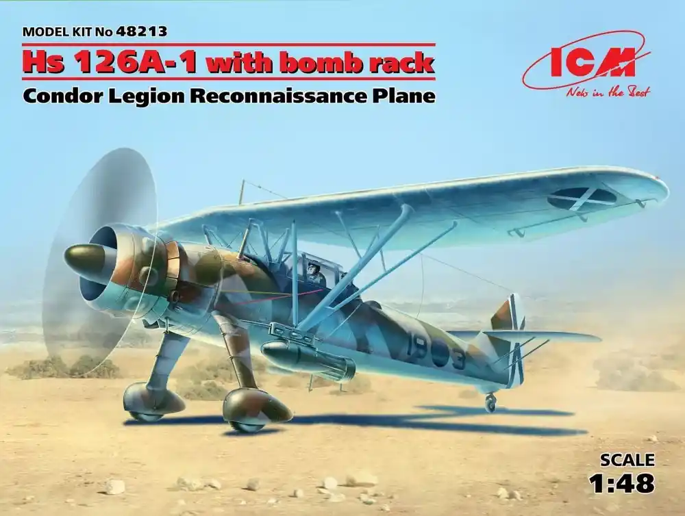 ICM Henschel Hs 126A-1 with bomb rack makett Expressz szállítás
