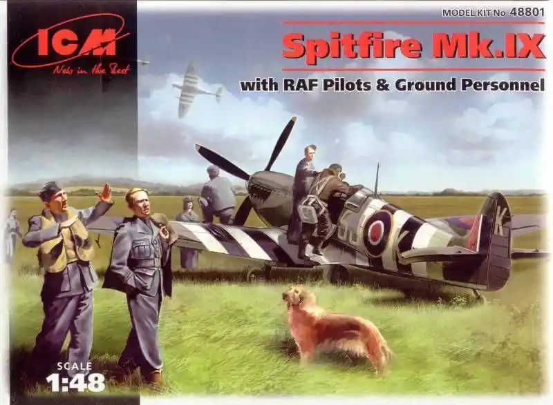 ICM Spitfire Mk.IX with Pilots, Ground crew makett Azonnali szállítás