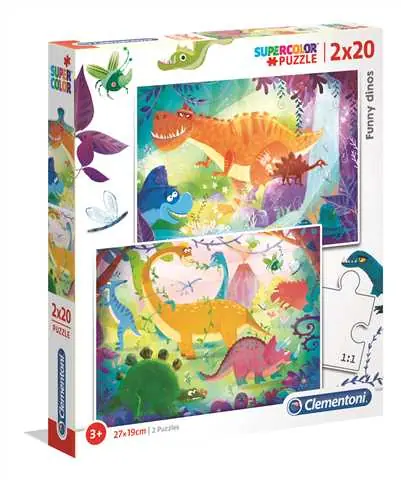 Legjobb ár 2x20 db-os puzzle - mókás d�nók (24755) - Clementoni