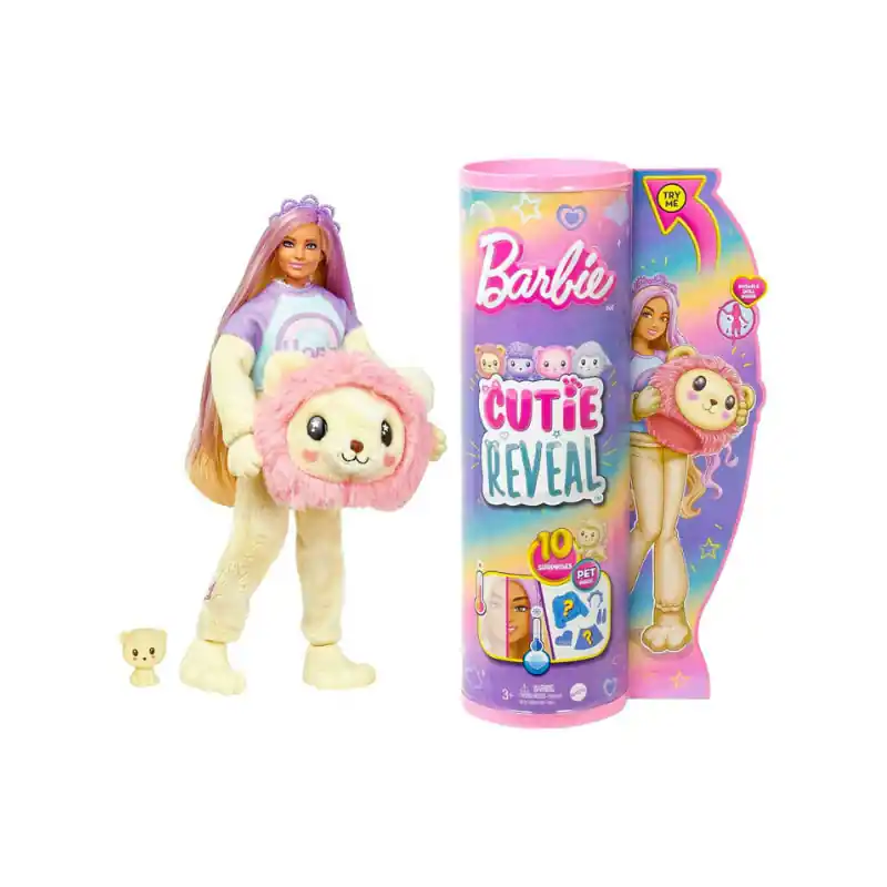 Barbie Cutie Reveal oroszlán jelmezben meglepetés kiegészítőkkel (174143) Kiárusítás