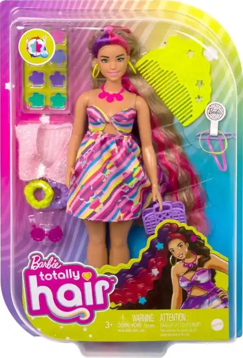 Barbie Totally Hair Virágos Hajcsatokkal (5014866) Akciós ár