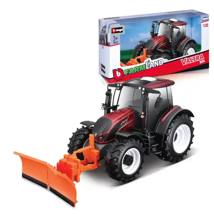 Szuper akció Bburago 1/32 Valtra N174 Con Spalaneve (18-44084)