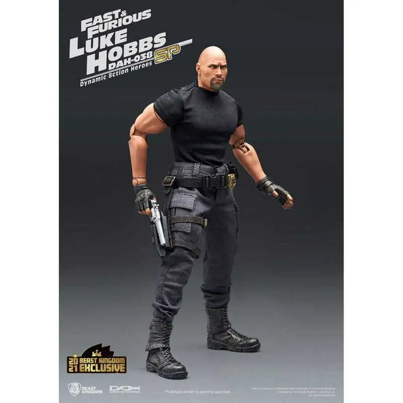 Beast Kingdom Fast Furious 1/9 Luke Hobbs Akció figura 21 cm (15119) Prémium