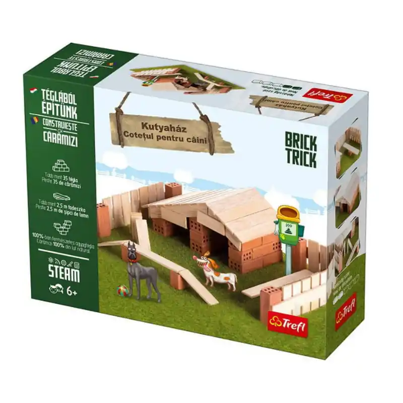 Legnépszerűbb Brick Trick Tégla építőjáték kutyaház 35 db-os Trefl (172163)