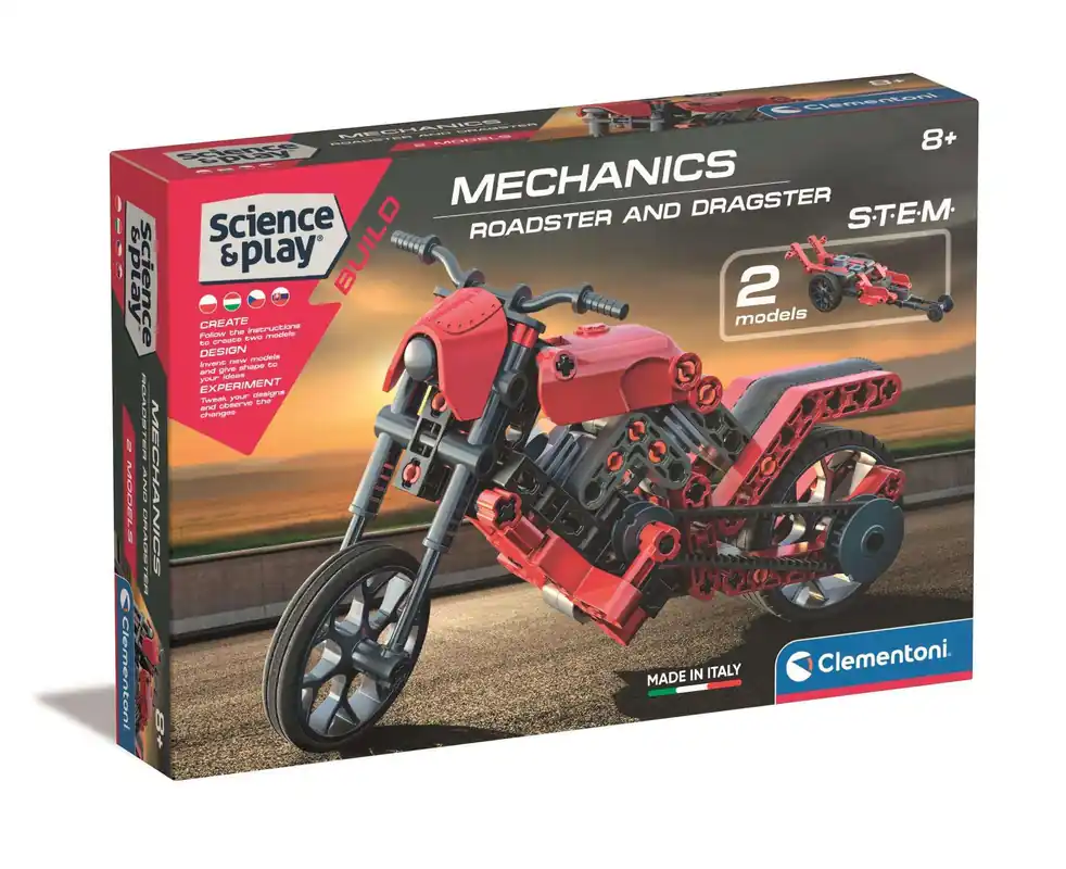 Biztonságos vásárlás Clementoni - Mechanikus műhely - Roadster és Dragster (50813)